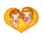 Gif animé coeur anges